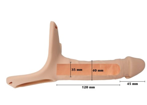 Proteza strap-on pusta przedłużająca penisa 24cm Proteza strap-on pusta przedłużająca penisa 24cm