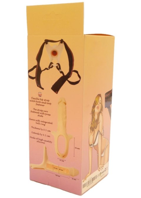 Proteza strap-on pusta przedłużająca penisa 24cm Proteza strap-on pusta przedłużająca penisa 24cm