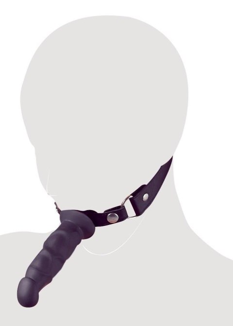 Silikonowe czarne dildo 12 cm na regulowanym pasku Silikonowe czarne dildo 12 cm na regulowanym pasku