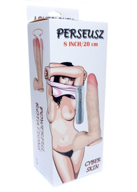 Dildo penis z rotacją i przyssawką jądrami 23cm Dildo penis z rotacją i przyssawką jądrami 23cm