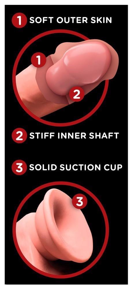 Realistyczne żylaste dildo z wielkimi jądrami 15cm Realistyczne żylaste dildo z wielkimi jądrami 15cm