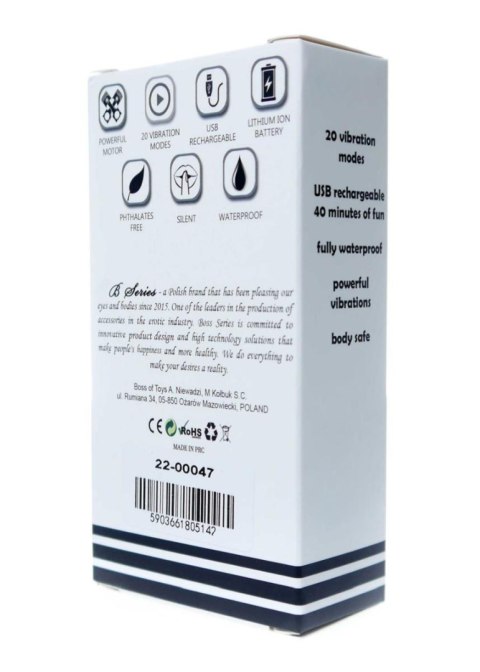 Wibrator mini masażer stymulator 20 trybów 10cm Wibrator mini masażer stymulator 20 trybów 10cm