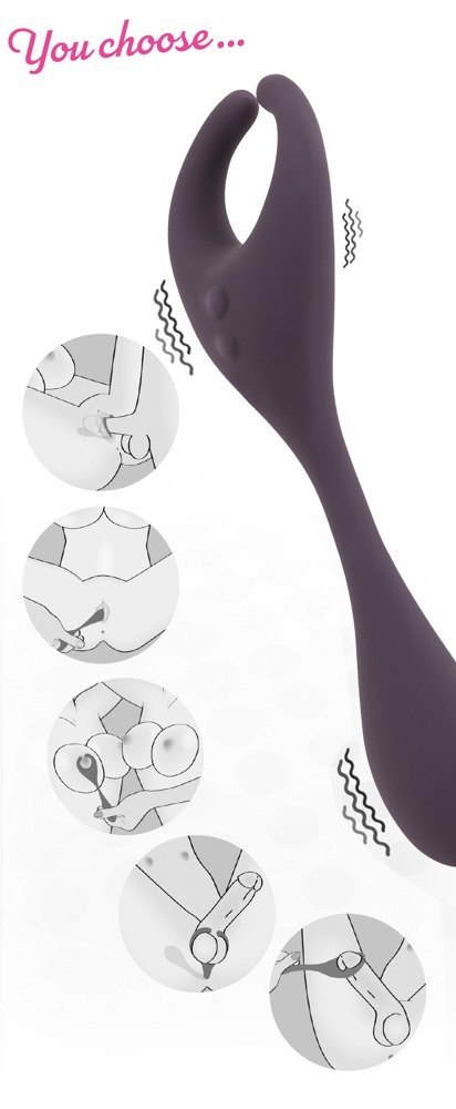 Wibrator stymulator dla par analny waginalny 18cm Wibrator stymulator dla par analny waginalny 18cm