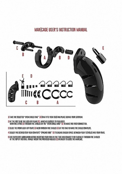 Model 01 - Chastity - 3.5" - Cock Cage - Black Model 01 - Chastity - 3.5" - Cock Cage - Black