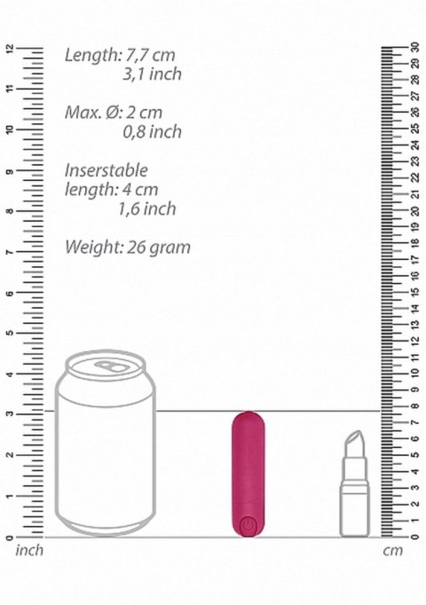 10 Speed Rechargeable Bullet - Pink 10 Speed Rechargeable Bullet - Pink
