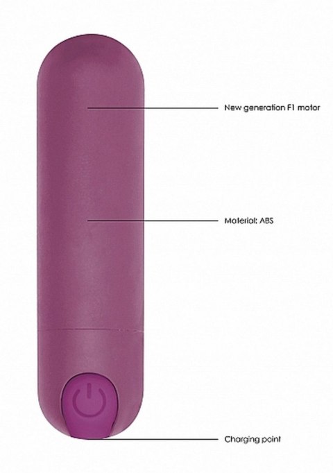 10 Speed Rechargeable Bullet - Purple 10 Speed Rechargeable Bullet - Purple