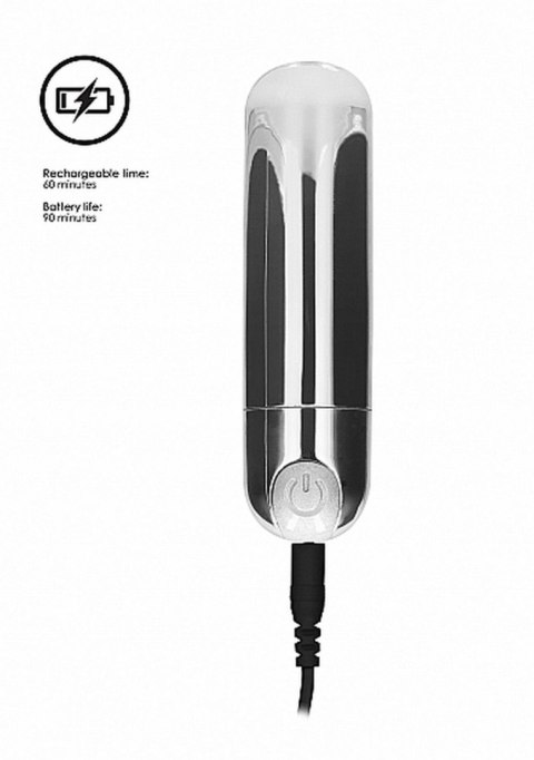 10 Speed Rechargeable Bullet - Silver 10 Speed Rechargeable Bullet - Silver