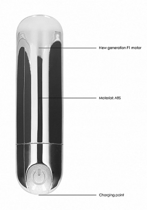 10 Speed Rechargeable Bullet - Silver 10 Speed Rechargeable Bullet - Silver