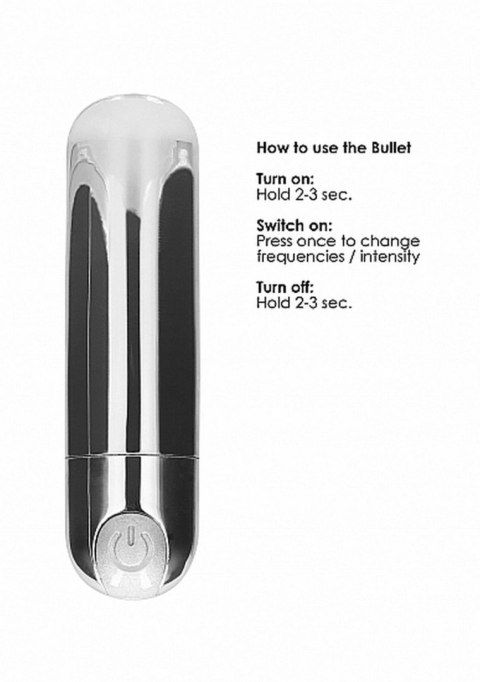 10 Speed Rechargeable Bullet - Silver 10 Speed Rechargeable Bullet - Silver