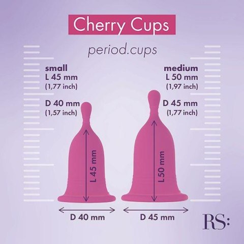 Zestaw 2 kubki kubeczki menstruacyjne silikon s m Zestaw 2 kubki kubeczki menstruacyjne silikon s m