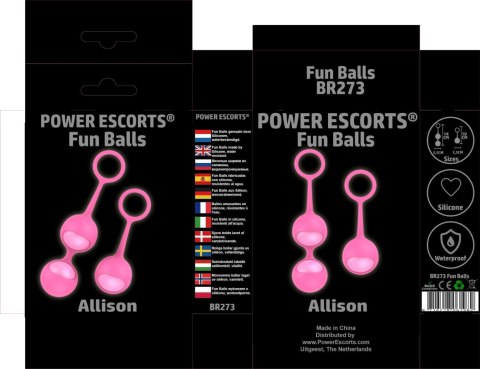 Kulki-Funballs Allison-Duo Kegel Balls Slicone Pink Kulki-Funballs Allison-Duo Kegel Balls Slicone Pink