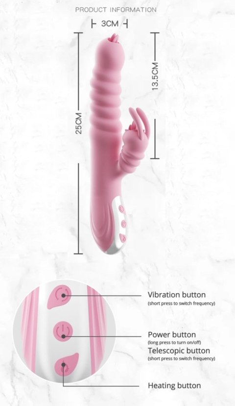 Wibrator królik 2w1 mocny orgazm pochwy punktu G Wibrator królik 2w1 mocny orgazm pochwy punktu G
