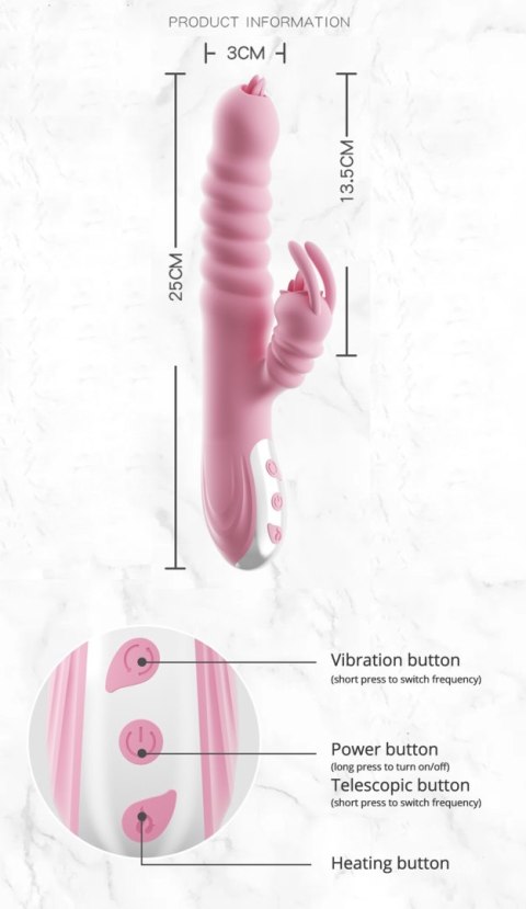 Wibrator królik 2w1 mocny orgazm pochwy punktu G Wibrator królik 2w1 mocny orgazm pochwy punktu G