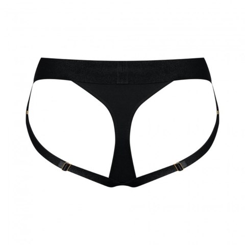 Czarne majtki uprząż strapon stringi push up XL Czarne majtki uprząż strapon stringi push up XL
