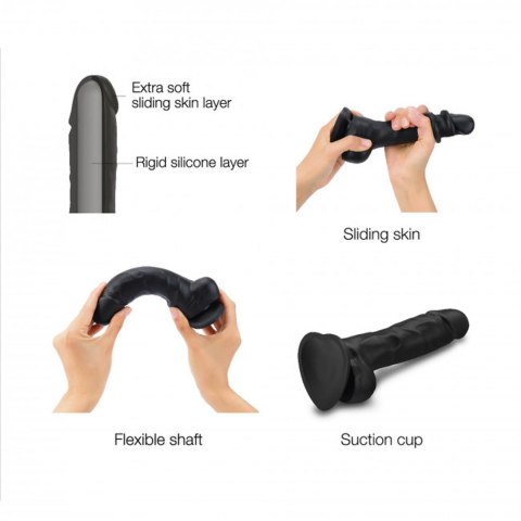 Dildo realistyczne sliding skin black s Dildo realistyczne sliding skin black s
