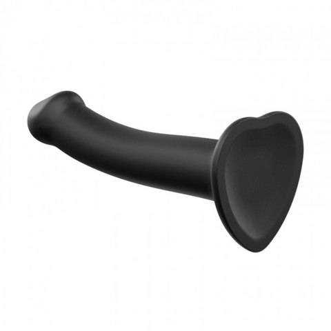 Gładkie czarne dildo miękkie z przyssawką 18 cm Gładkie czarne dildo miękkie z przyssawką 18 cm