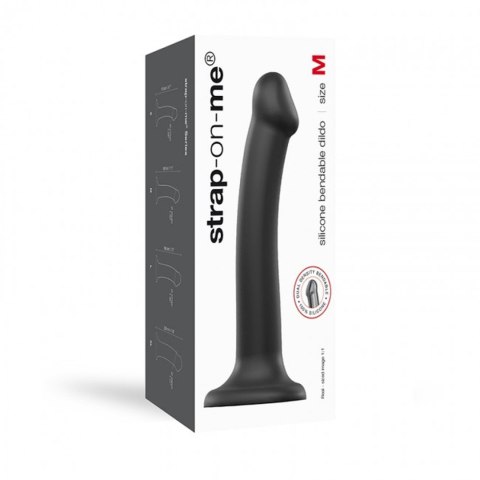 Gładkie czarne dildo miękkie z przyssawką 18 cm Gładkie czarne dildo miękkie z przyssawką 18 cm
