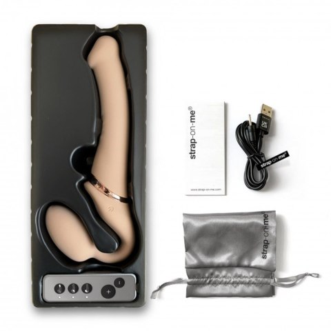Jasne dildo z podwójną stymulacją i wibracjami Jasne dildo z podwójną stymulacją i wibracjami