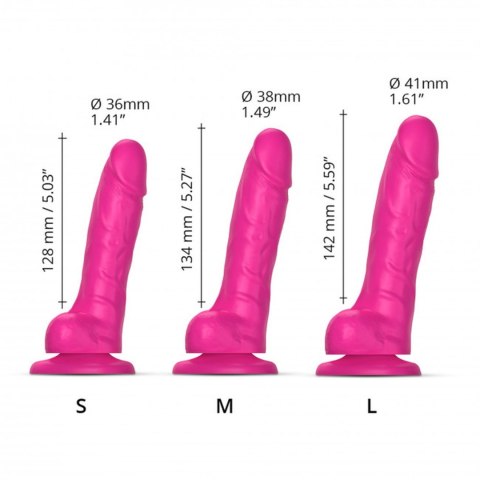 Realistyczne dildo sliding skin fushia m Realistyczne dildo sliding skin fushia m