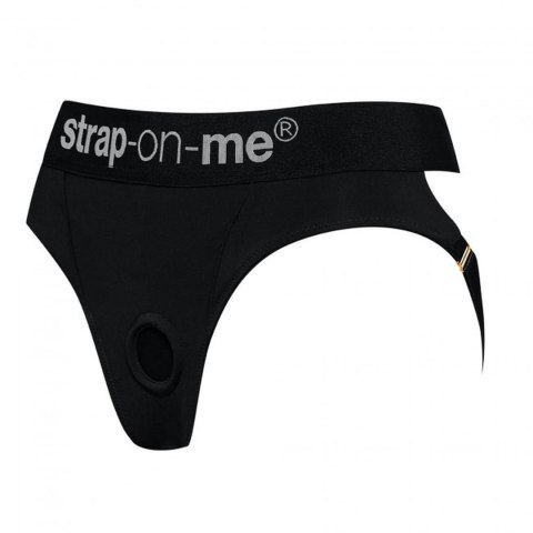 Uprząż Strapon push up czarne elastyczne stringi L Uprząż Strapon push up czarne elastyczne stringi L