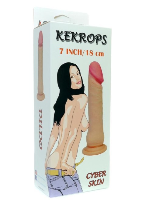 Żylasty realistyczny penis z przyssawką dildo 18cm Żylasty realistyczny penis z przyssawką dildo 18cm