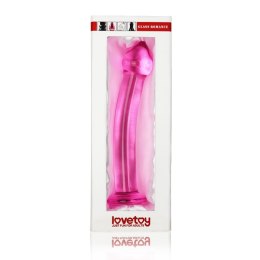 Lekko zakrzywione dildo proste różowe 18,5 cm