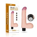 Realistyczny wibrator penis z jadrami 17 cm