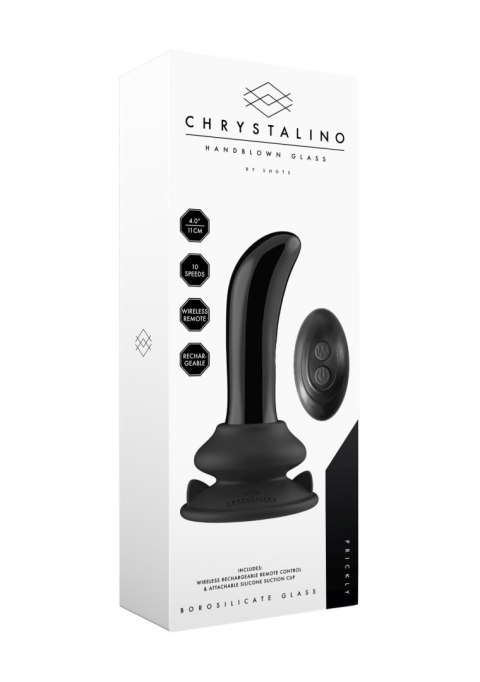 Dildo z odczepianą przyssawką szklane wibrujące Dildo z odczepianą przyssawką szklane wibrujące