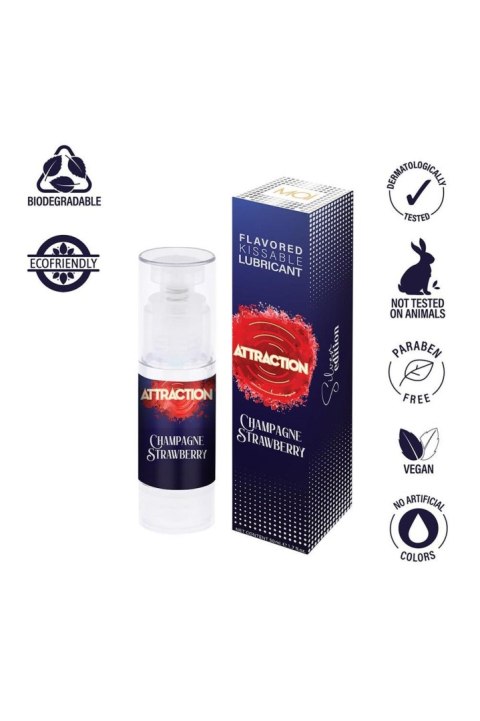 LUBRICANT ATTRACTION CHAMPAGNE STRAWBERRY 50 ML LUBRICANT ATTRACTION CHAMPAGNE STRAWBERRY 50 ML