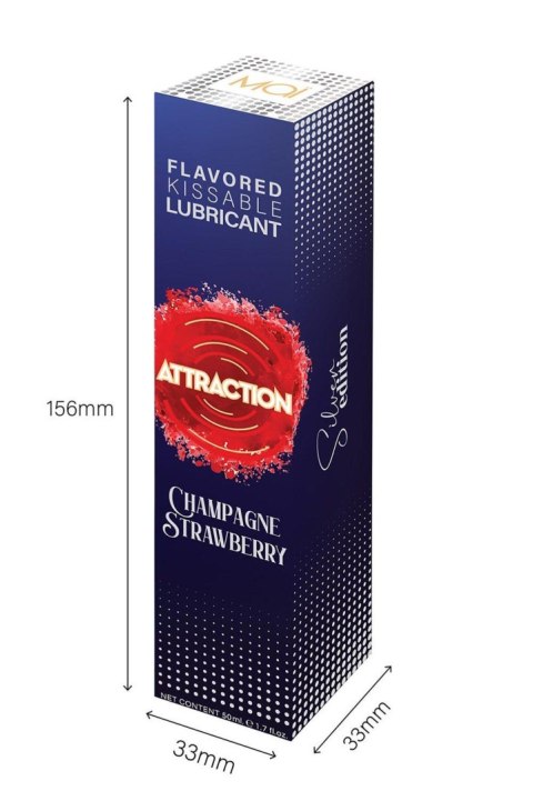LUBRICANT ATTRACTION CHAMPAGNE STRAWBERRY 50 ML LUBRICANT ATTRACTION CHAMPAGNE STRAWBERRY 50 ML