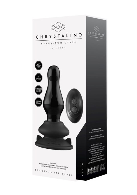 Małe szklane dildo z wibracjami z przyssawką Małe szklane dildo z wibracjami z przyssawką