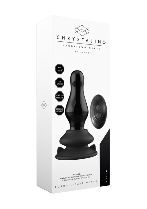 Małe szklane dildo z wibracjami z przyssawką Małe szklane dildo z wibracjami z przyssawką