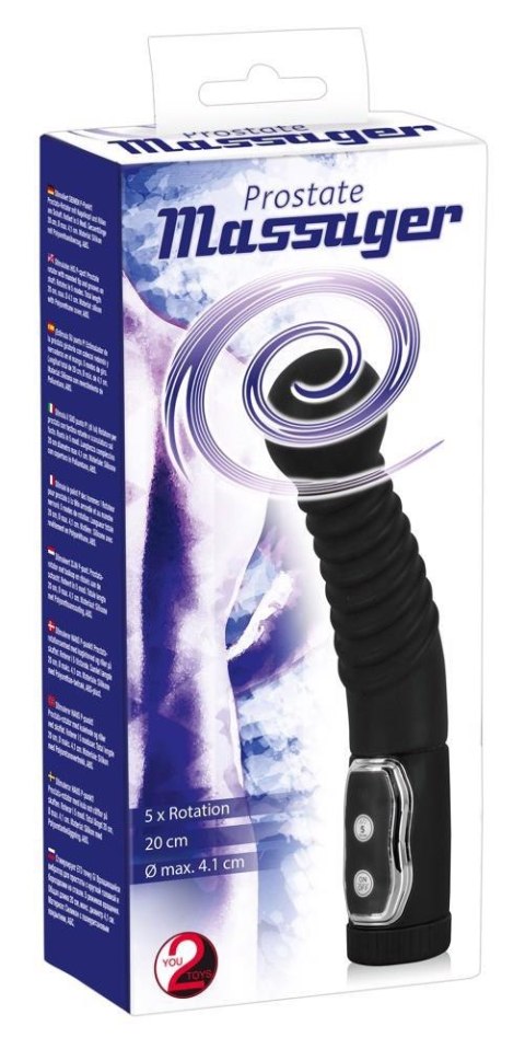 Rotacyjny masażer prostaty wibrator 5 trybów 20cm Rotacyjny masażer prostaty wibrator 5 trybów 20cm