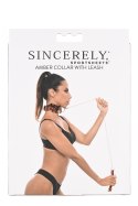 Zestaw BDSM obroża smycz ozdobna dominacja bonage