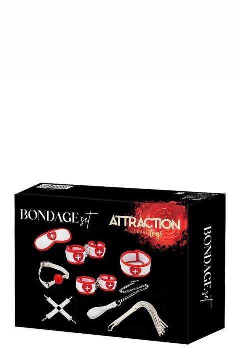 Zestaw bondage BDSM fetish pielęgniarka 8 sztuk Zestaw bondage BDSM fetish pielęgniarka 8 sztuk