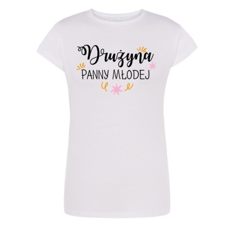 Biała koszulka damska "Drużyna Panny Mlodej" M Biała koszulka damska "Drużyna Panny Mlodej" M