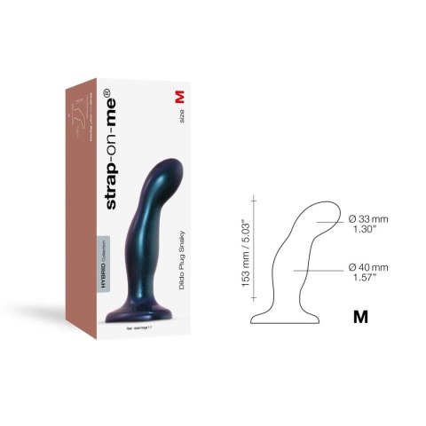 DILDO PLUG SNAKY BLEU METALLIC - M DILDO PLUG SNAKY BLEU METALLIC - M