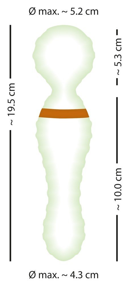 Podwójny masażer różdżka wibrator 19 cm 9 trybów Podwójny masażer różdżka wibrator 19 cm 9 trybów