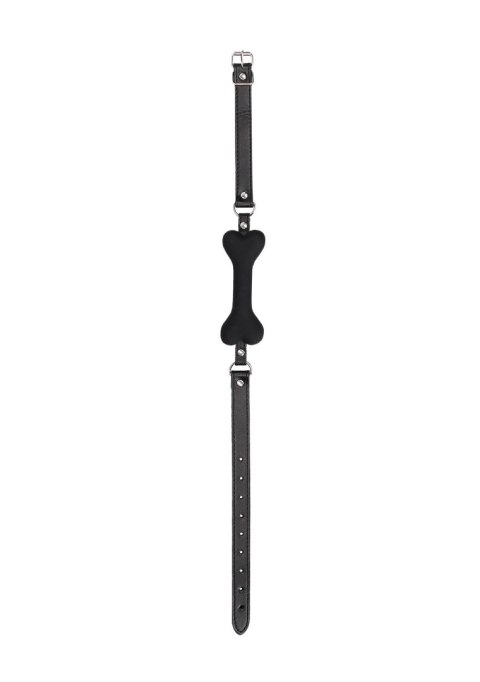 Silicone Bone Gag - With Adjustable Bonded Leather Straps Silicone Bone Gag - With Adjustable Bonded Leather Straps