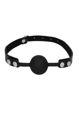 Silicone Ball Gag - with Adjustable Bonded Leather Straps