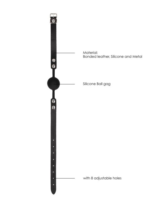 Silicone Ball Gag - with Adjustable Bonded Leather Straps Silicone Ball Gag - with Adjustable Bonded Leather Straps
