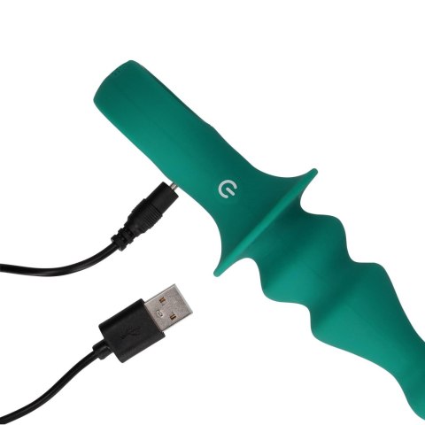 Korek wibrujący analny zatyczka z uchwytem gładki silikon 16,5cm USB Korek wibrujący analny zatyczka z uchwytem gładki silikon 16,5cm USB
