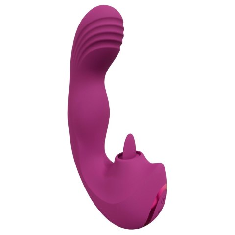 Wibrator damski 3 silikonowy z wibracjami i językiem punkt G 10 trybów Wibrator damski 3 silikonowy z wibracjami i językiem punkt G 10 trybów