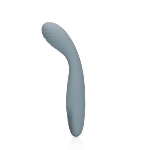 Wibrator damski gładki stymulacja punktu G miękki silikon szary 18 cm Wibrator damski gładki stymulacja punktu G miękki silikon szary 18 cm
