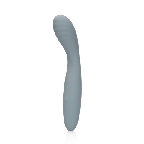 Wibrator damski gładki stymulacja punktu G miękki silikon szary 18 cm Wibrator damski gładki stymulacja punktu G miękki silikon szary 18 cm