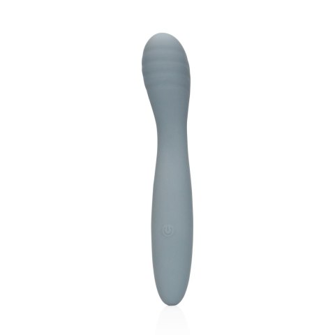 Wibrator damski gładki stymulacja punktu G miękki silikon szary 18 cm Wibrator damski gładki stymulacja punktu G miękki silikon szary 18 cm