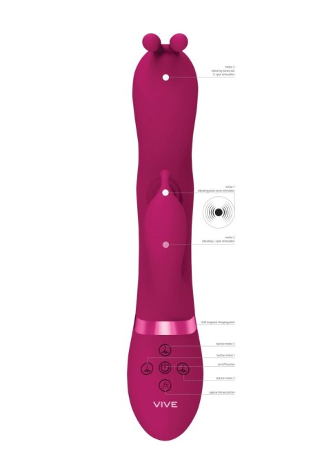 Gada - Vibrating Bunny Ear G-Spot Rabbit with Pulse Wave Shaft Gada - Vibrating Bunny Ear G-Spot Rabbit with Pulse Wave Shaft