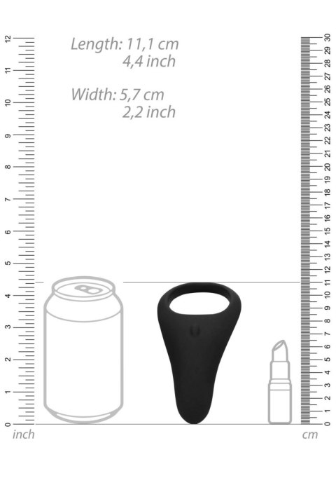Pointed Vibrating Cock Ring - Licorice Black Pointed Vibrating Cock Ring - Licorice Black