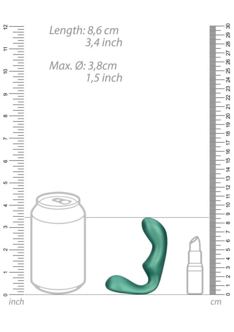 Pointed Vibrating Prostate Massager with Remote Control - Metallic Green Pointed Vibrating Prostate Massager with Remote Control - Metallic Green