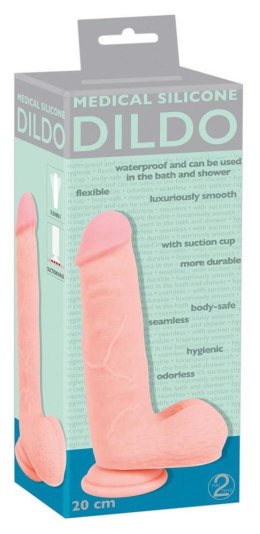 Duże grube dildo jak żywy penis na przyssawce 20cm